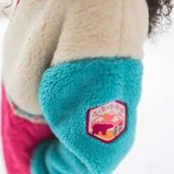 Veste Rose Et Turquoise En Peluche, Enfant 7 Veste Rose Et Turquoise En Peluche, Enfant -Souris Mini Boutique 7 polar