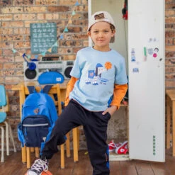 T-shirt Bleu Avec Illustration, Enfant -Souris Mini Boutique 8 sport f7c2ae9d e749 4363 a6ad f2908eff929d