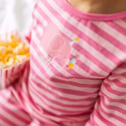 Pyjama Deux Pièces Rose à Rayures, Enfant -Souris Mini Boutique 9 pyj
