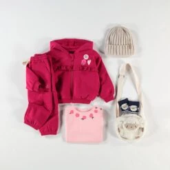 T-shirt Rose à Motif Floral, Bébé -Souris Mini Boutique BEBE3 1