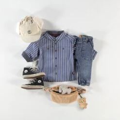 Chemise Bleue à Rayures, Bébé -Souris Mini Boutique BEBE6 b04a77fa 7c09 48ef 96d3 2ad7d576e0d3