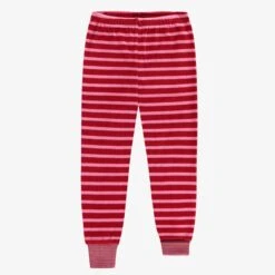 Pyjama Deux Pièces En Velours Rose Et Rouge à Rayures, Enfant -Souris Mini Boutique Bas Pyjama deux pieces rose et rouge rayures enfant jpeg