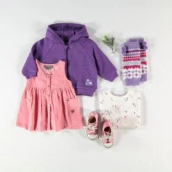 Veste Mauve à Capuchon, Bébé -Souris Mini Boutique Bebe2 2