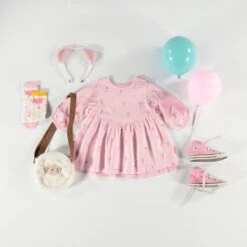 Robe Rose à Motifs De Ballons, Bébé -Souris Mini Boutique Bebe414 733105ae 0426 4d38 beb2 1444b3db02f0