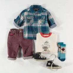 Chemise Turquoise à Carreaux, Bébé 5 Chemise Turquoise à Carreaux, Bébé -Souris Mini Boutique Bebe5 1 515bf7f7 f68f 43fc 9e7f 448c952c1a83