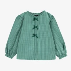 Blouse Verte à Carreaux Vichy, Enfant