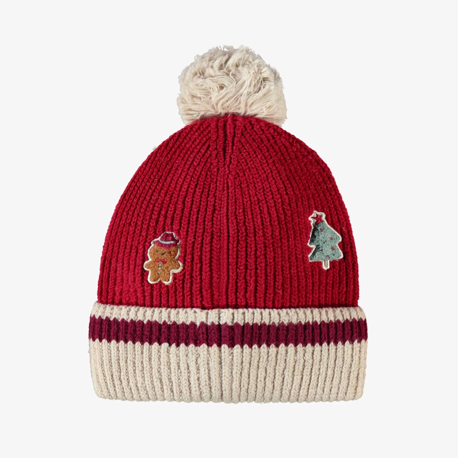 Tuque Rouge En Tricot Avec Motifs Des Fêtes, Enfant 7 Tuque Rouge En Tricot Avec Motifs Des Fêtes, Enfant – Image 7