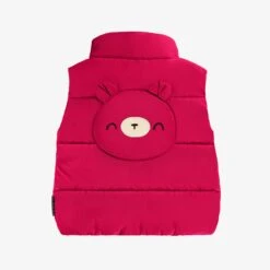 Veste Doudoune Sans Manches Rouge Framboise, Bébé 12 Veste Doudoune Sans Manches Rouge Framboise, Bébé -Souris Mini Boutique Dos doudoune sans manches rouge framboise bebe 09b20007