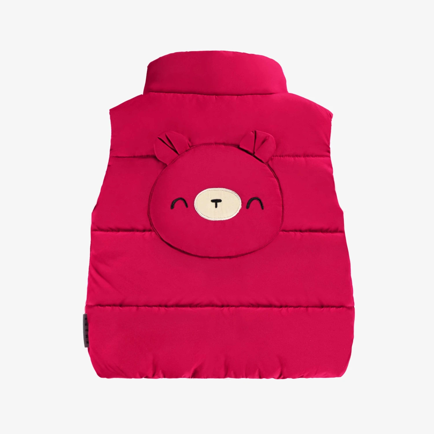 Veste Doudoune Sans Manches Rouge Framboise, Bébé 6 Veste Doudoune Sans Manches Rouge Framboise, Bébé – Image 6