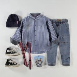 Chemise Bleue à Rayures, Enfant -Souris Mini Boutique ENFANT6 e82194d3 382d 4062 9403 69513eefdfb5