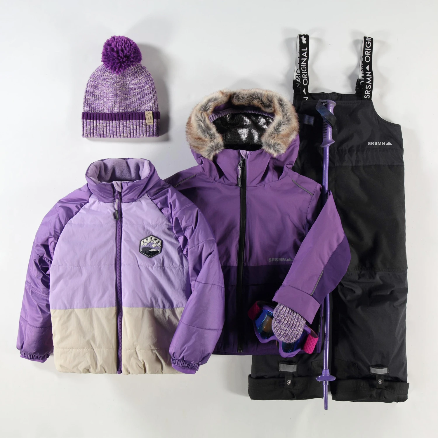 Tuque Mauve En Tricot, Enfant 4 Tuque Mauve En Tricot, Enfant – Image 4