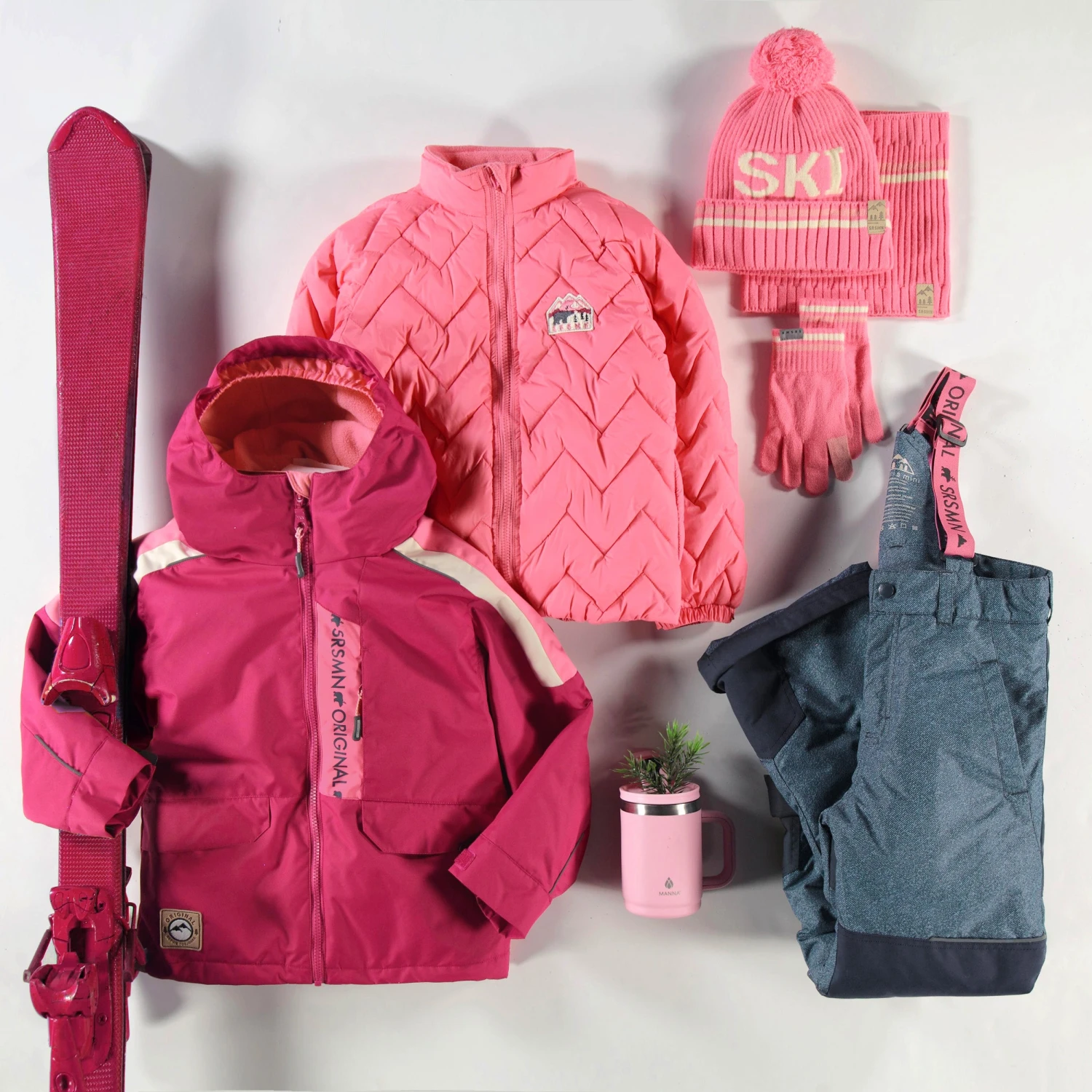 Cache-cou Rose En Tricot, Enfant 2 Cache-cou Rose En Tricot, Enfant – Image 2