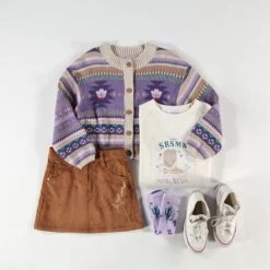 Jupe Brune En Faux Suède, Enfant -Souris Mini Boutique Enfant1 1