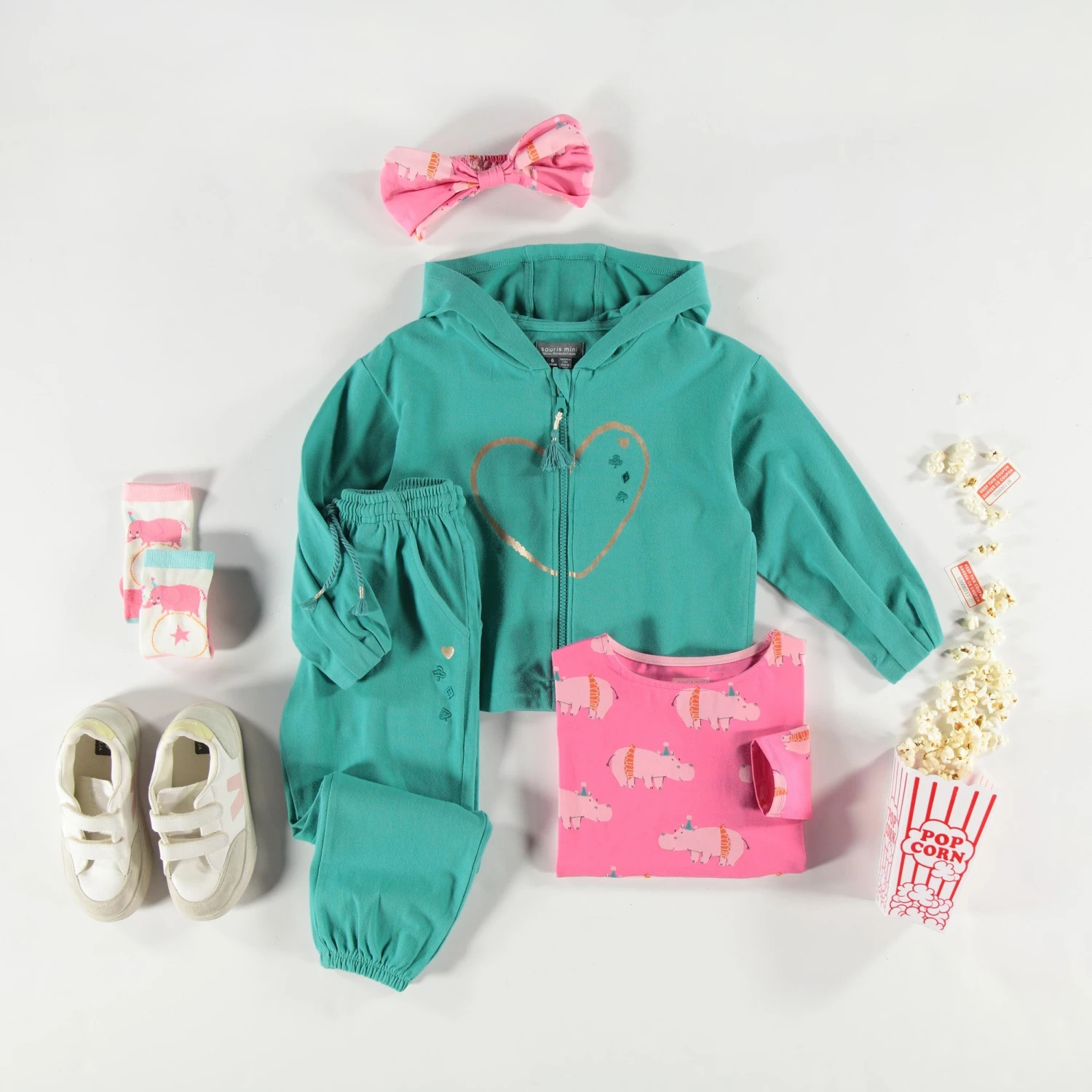 T-shirt Rose Avec Motifs D’hippopotames, Enfant 3 T-shirt Rose Avec Motifs D’hippopotames, Enfant – Image 3