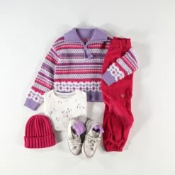 Pantalon Rose En Velours Côtelé, Enfant 5 Pantalon Rose En Velours Côtelé, Enfant -Souris Mini Boutique Enfant3 2