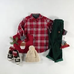 Chemise Rouge à Carreaux, Enfant -Souris Mini Boutique Enfant8 1 1