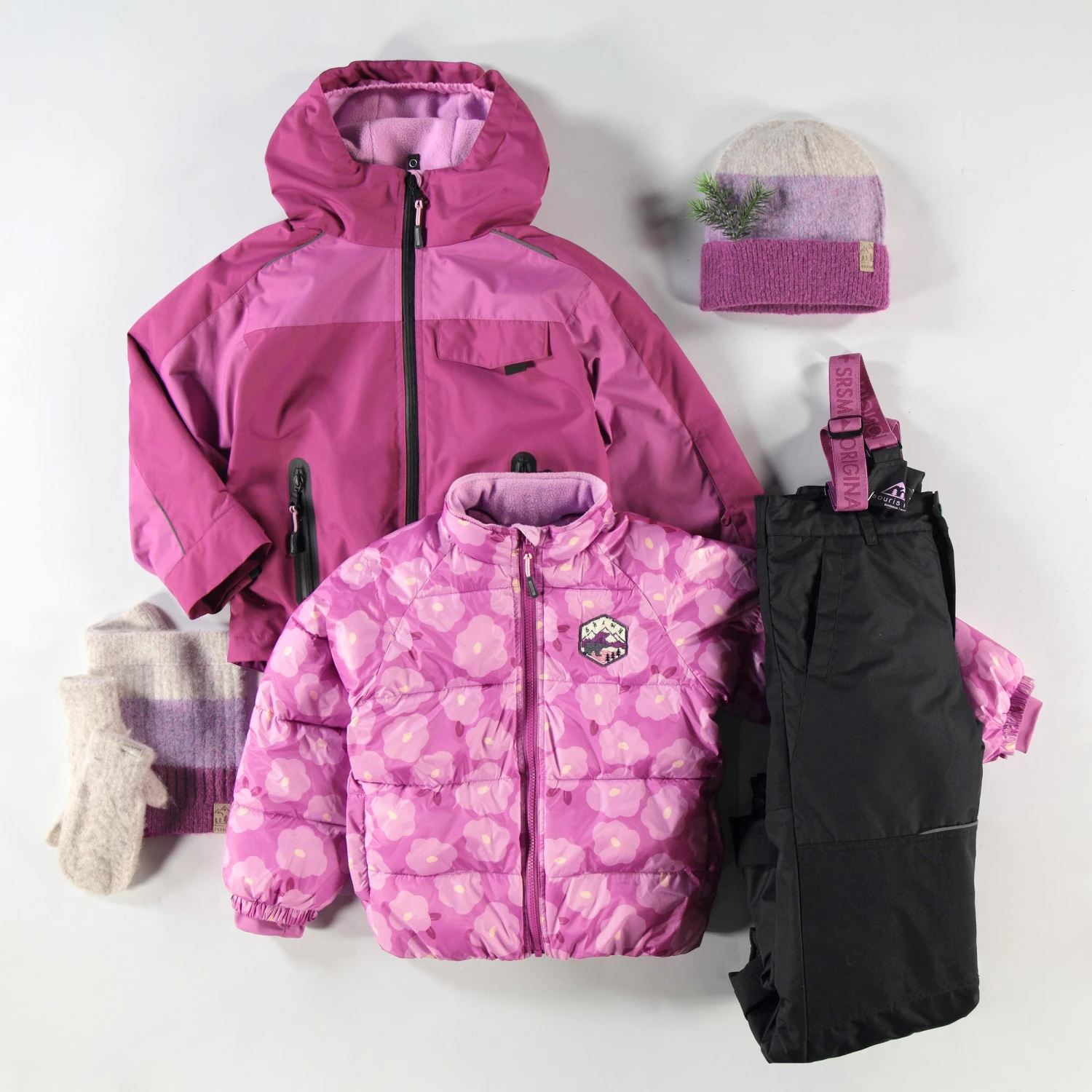 Cache-cou Crème Et Mauve En Tricot Avec Rayures, Enfant 2 Cache-cou Crème Et Mauve En Tricot Avec Rayures, Enfant – Image 2