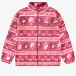 Veste Rose En Polar Avec Motifs, Adulte