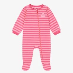 Pyjama Une Pièce Rose à Rayures, Bébé