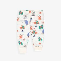 Pyjama Deux Pièces Crème à Motifs D’animaux, Bébé -Souris Mini Boutique F25B1101B 98 Pant4