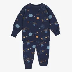 Pyjama Deux Pièces Bleu Marine à Motifs De Planètes, Bébé
