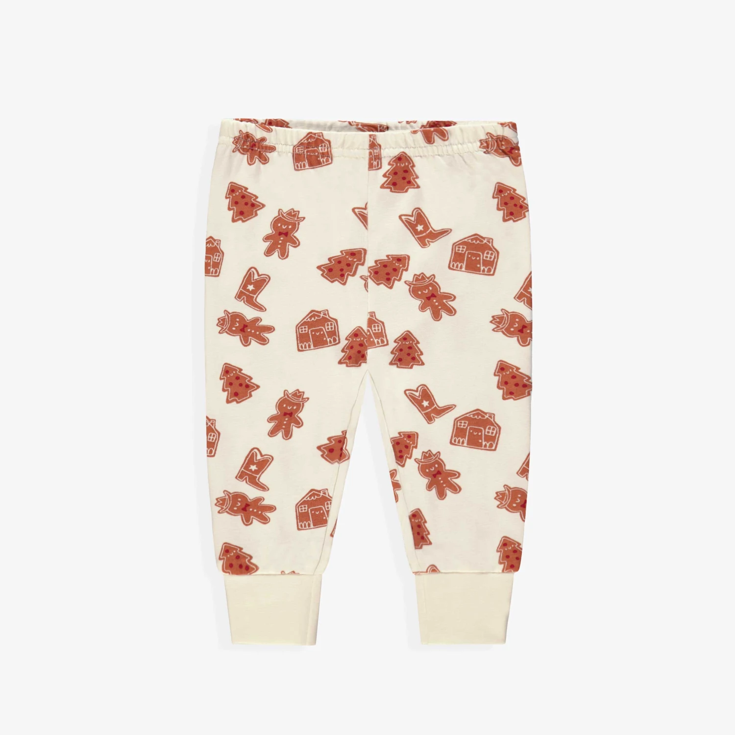 Pyjama Deux Pièces Crème à Rayures Et Motifs Pain D’épices, Bébé 8 Pyjama Deux Pièces Crème à Rayures Et Motifs Pain D’épices, Bébé – Image 8