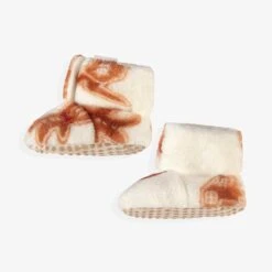 Pantoufles Crème à Motifs Pain D’épices, Bébé -Souris Mini Boutique F25B1702B 98 Side