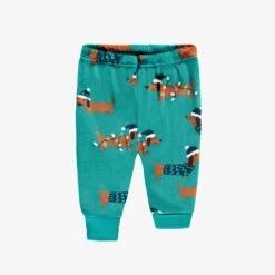 Pyjama Deux Pièces Turquoise à Motifs De Chiens, Bébé -Souris Mini Boutique F25B1705B 98 Pant2