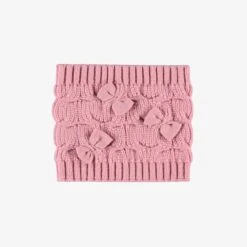 Cache-cou Rose En Tricot Avec Boucles, Bébé