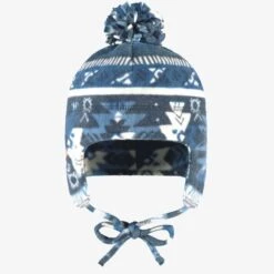 Tuque Bleue En Polar Avec Motifs, Bébé