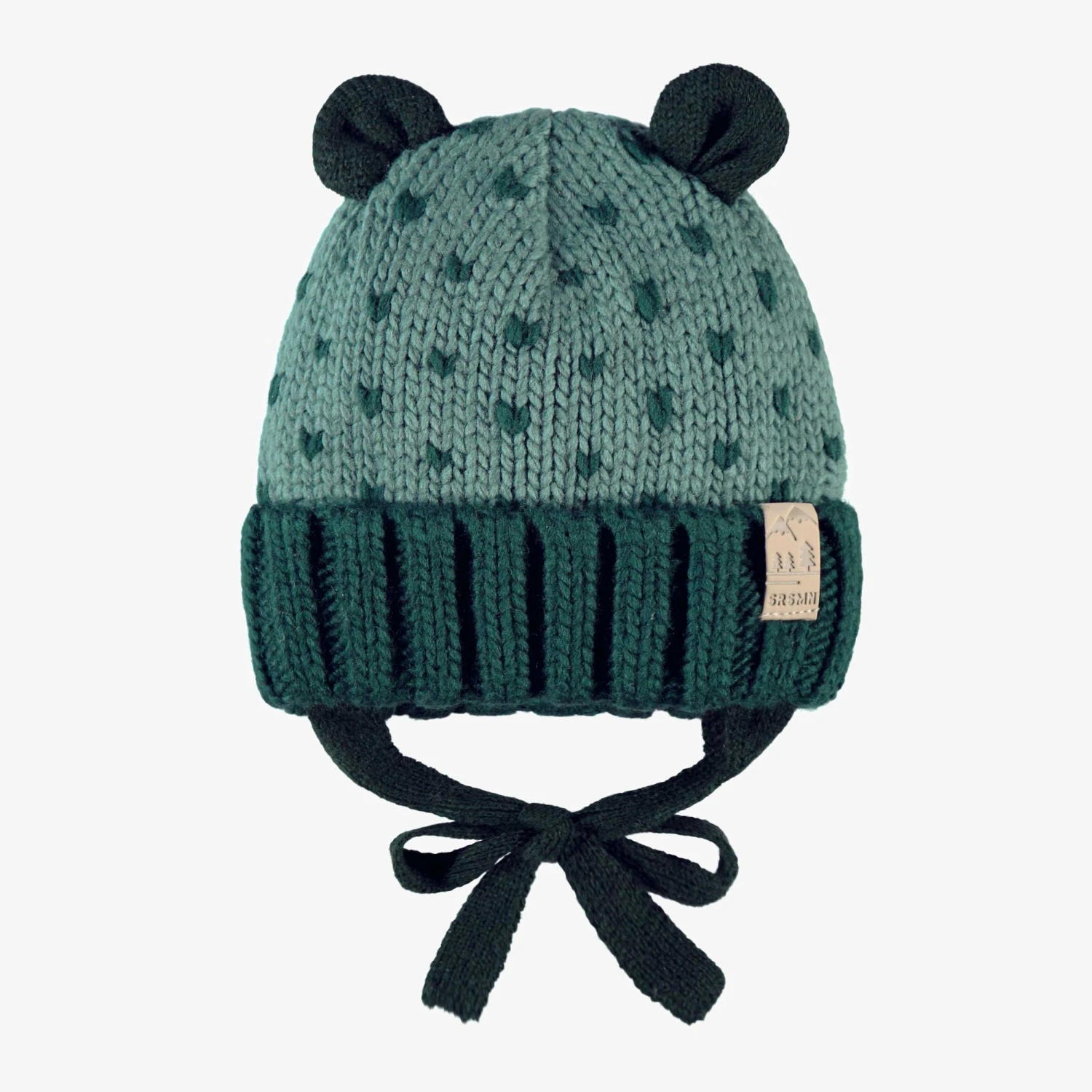 Tuque Turquoise En Tricot Avec Motifs, Bébé 1 Tuque Turquoise En Tricot Avec Motifs, Bébé