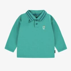 Polo Turquoise à Manches Longues, Bébé