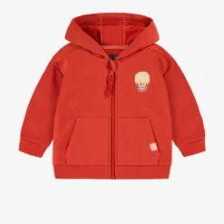 Veste à Capuchon Rouge En Coton Français, Bébé