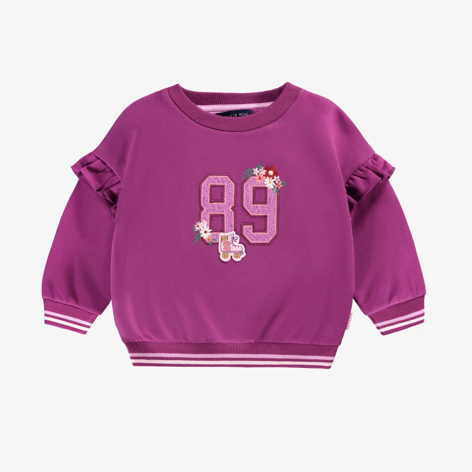 Chandail Mauve Avec Broderie, Bébé 1 Chandail Mauve Avec Broderie, Bébé