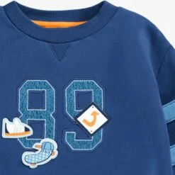 Chandail Bleu Avec Broderie, Bébé -Souris Mini Boutique F25B3305B Zoom