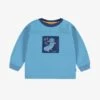 T-shirt Bleu à Illustration Brodée, Bébé