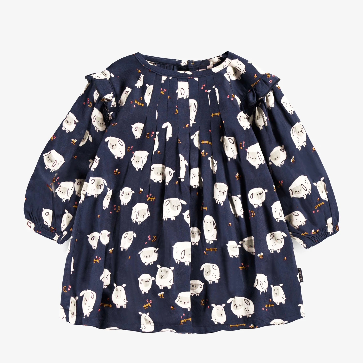 Robe Bleu Marine à Motifs, Bébé 1 Robe Bleu Marine à Motifs, Bébé