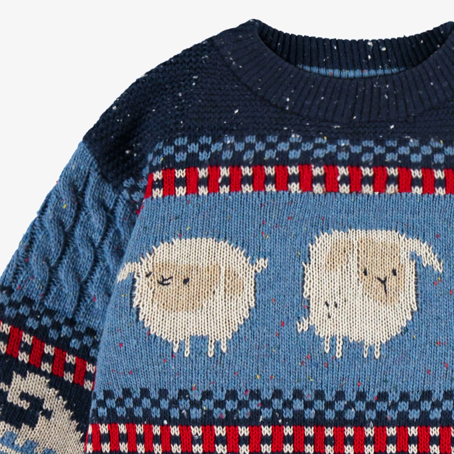 Chandail Bleu En Tricot, Bébé 4 Chandail Bleu En Tricot, Bébé – Image 4