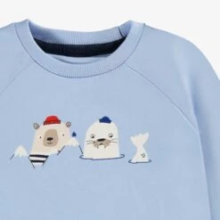 T-shirt Bleu Avec Illustrations, Bébé -Souris Mini Boutique F25B3503B Zoom