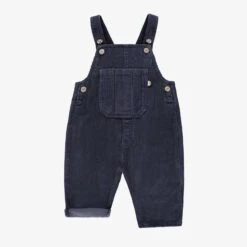 Salopette Bleu Marine En Velours Côtelé, Bébé