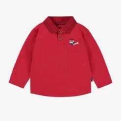 Polo Rouge à Manches Longues, Bébé