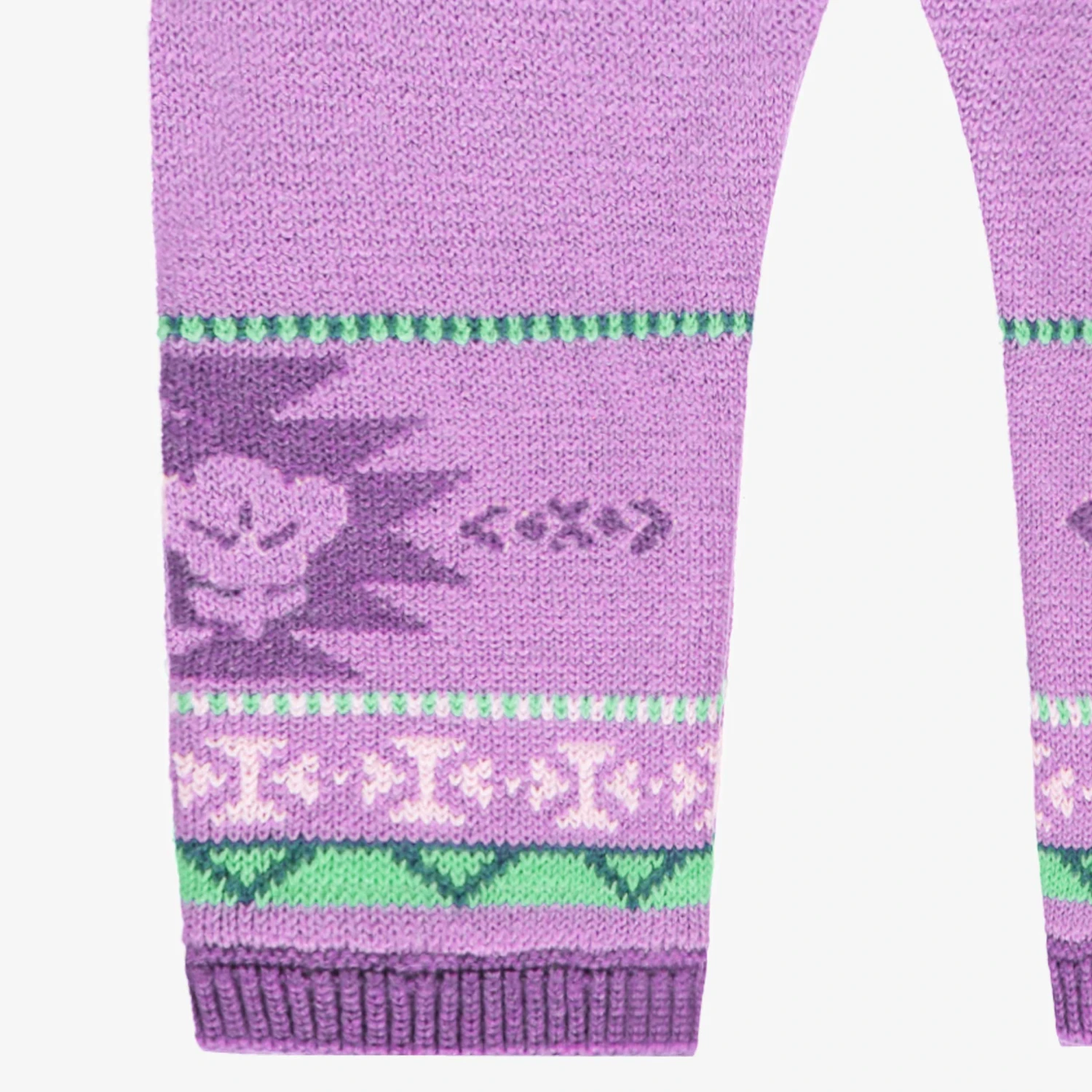 Legging Mauve En Tricot Avec Motifs, Bébé 2 Legging Mauve En Tricot Avec Motifs, Bébé – Image 2