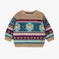 Chandail Beige En Tricot Avec Motifs, Bébé