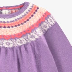 Robe Mauve En Tricot Avec Motifs, Bébé 8 Robe Mauve En Tricot Avec Motifs, Bébé -Souris Mini Boutique F25B4004B Zoom