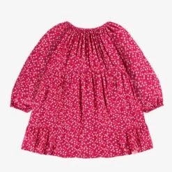 Robe Rose Framboise à Motif Floral, Bébé