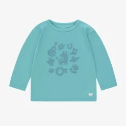 T-shirt Turquoise à Motifs Western, Bébé