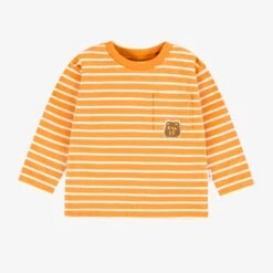 T-shirt Orange à Rayures, Bébé