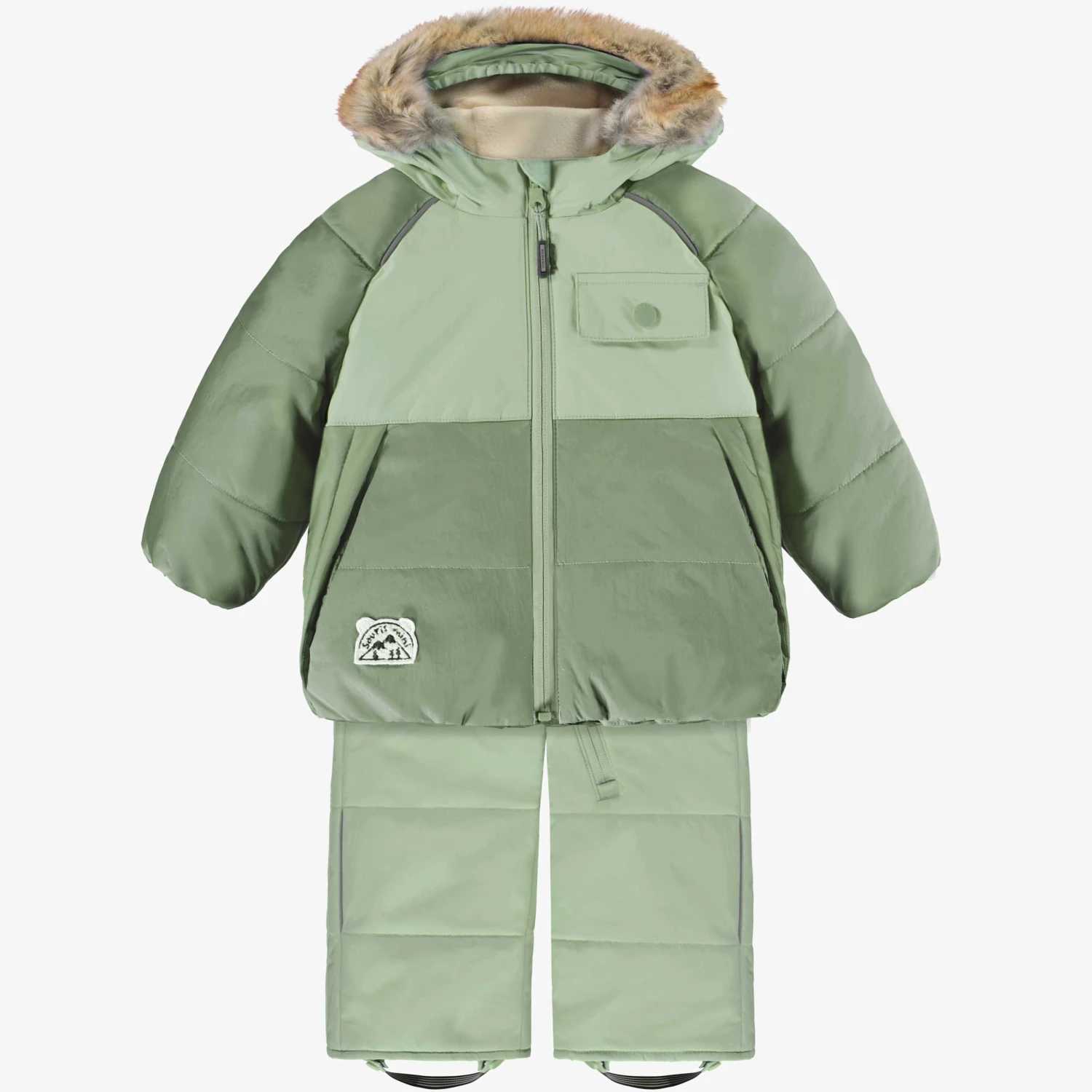 Habit De Neige Deux Pièces Vert, Bébé 1 Habit De Neige Deux Pièces Vert, Bébé