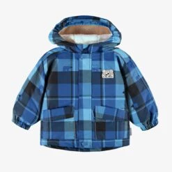 Habit De Neige 3 En 1 Bleu Avec Carreaux, Bébé 15 Habit De Neige 3 En 1 Bleu Avec Carreaux, Bébé -Souris Mini Boutique F25B7120B 100 Manteau