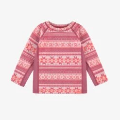 Chandail Rose En Laine Mérinos Avec Motifs Jacquard, Bébé